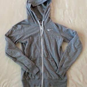 Grey Nike Full-Zip Hoodie